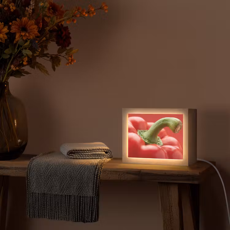 Lightbox - Wandlamp - Eten - Paprika - Rood — 5