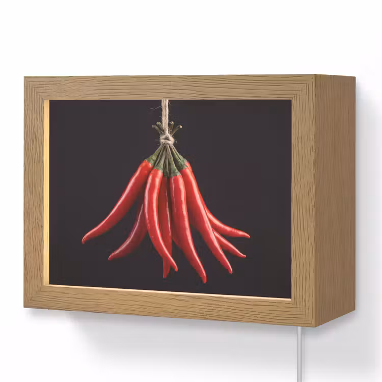 Lightbox - Wandlamp - Rode peper - Eten — 1