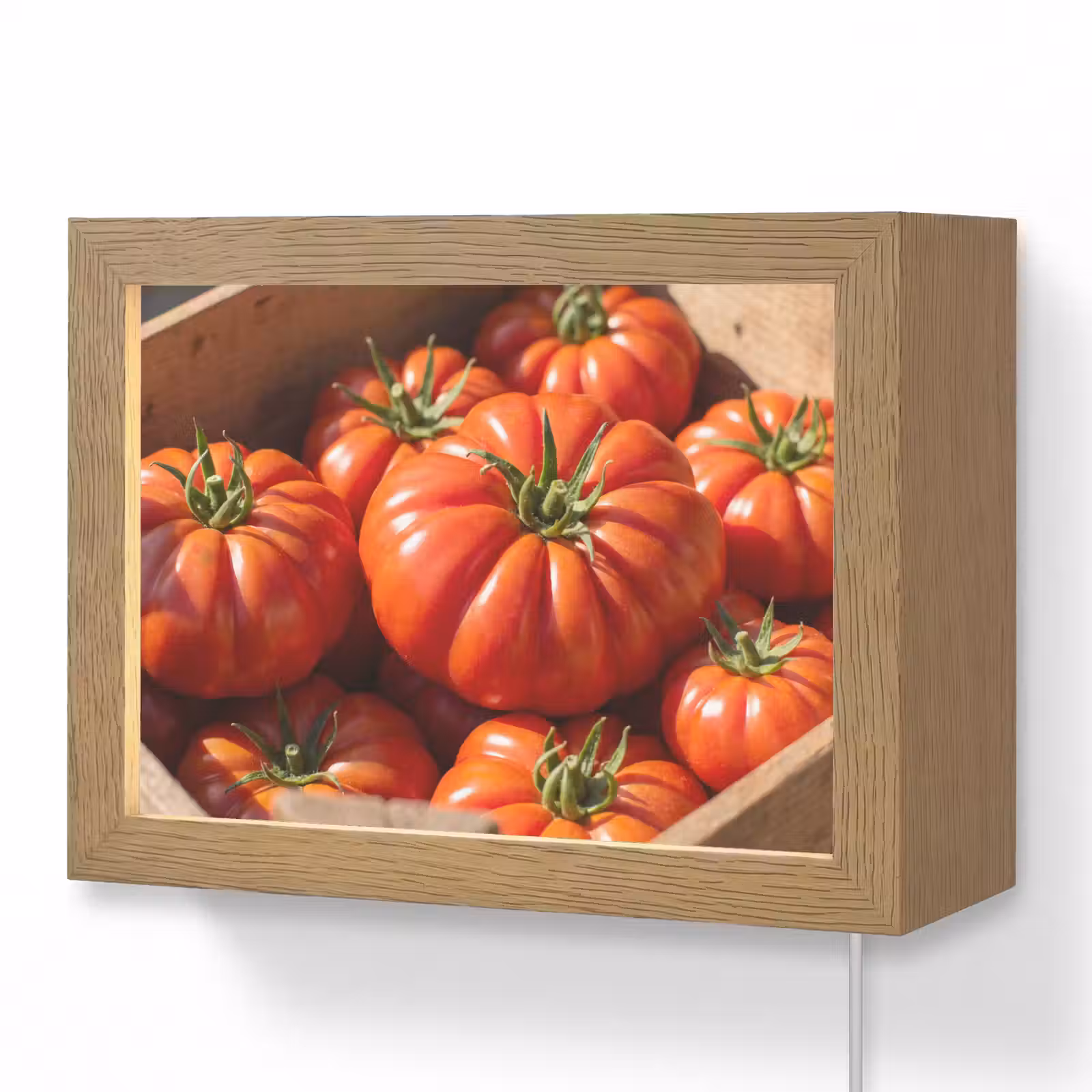 Lightbox - Wandlamp - Tomaat - Houten - Kist — 1