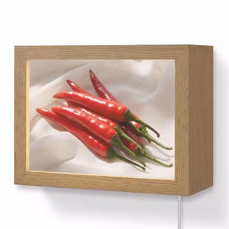 Lightbox - Wandlamp - Peper - Rood - Eten — 1