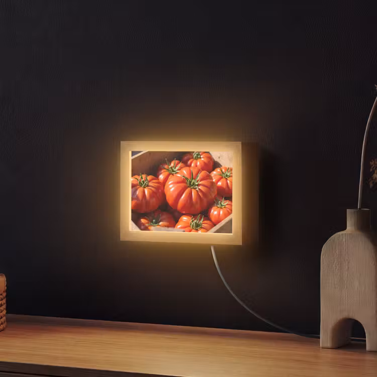 Lightbox - Wandlamp - Tomaat - Houten - Kist — 2
