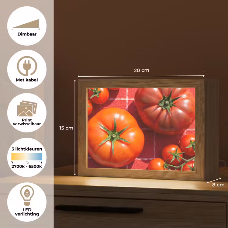 Lightbox - Wandlamp - Tomaat - Rood - Eten — 9