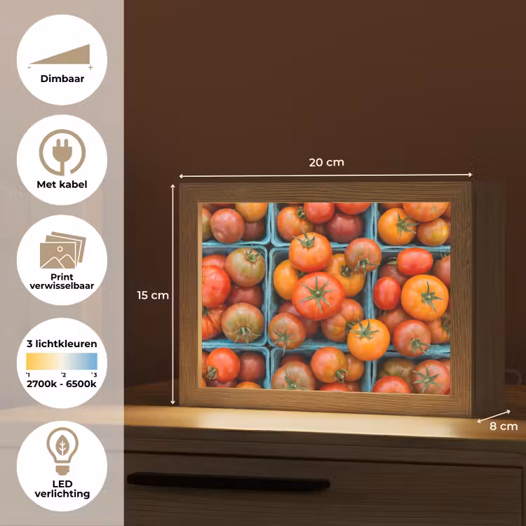 Lightbox - Wandlamp - Tomaten - Eten - Kleurrijk — 9