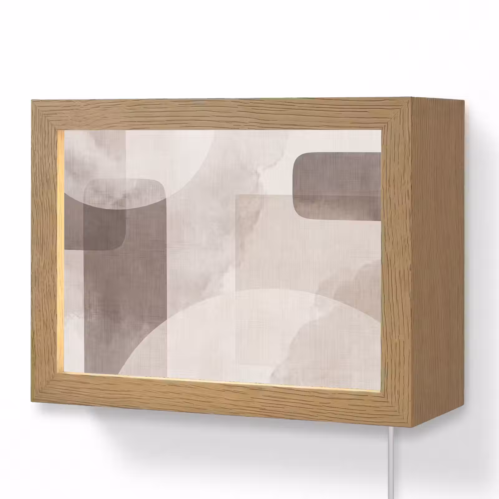 Lightbox - Wandlamp - Abstracte vormen - Beige — 1