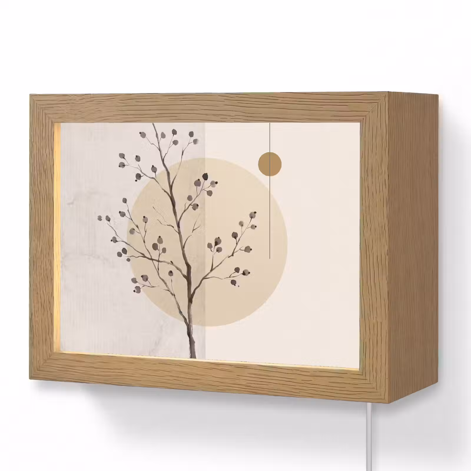 Lightbox - Wandlamp - Plant - Abstract - Beige — 1