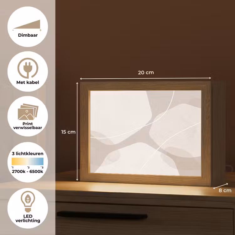 Lightbox - Wandlamp - Abstract - Vormen - Beige — 9
