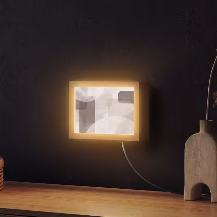 Lightbox - Wandlamp - Abstracte vormen - Beige — 2