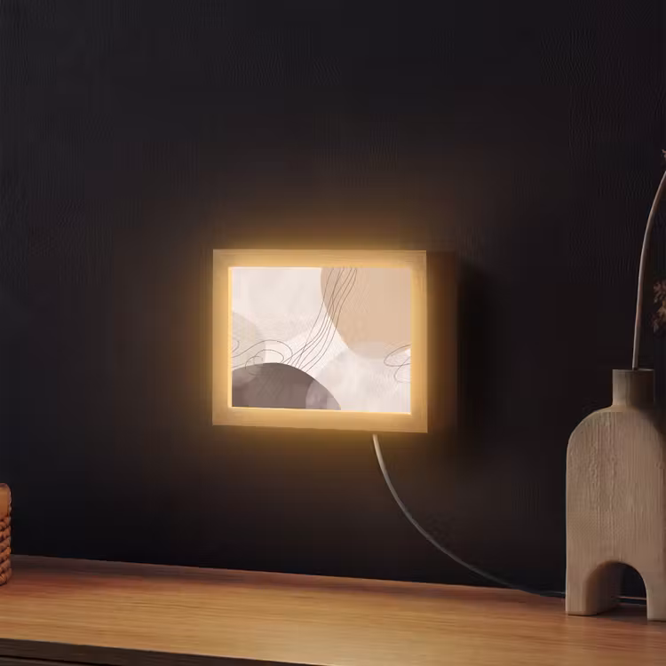 Lightbox - Wandlamp - Abstractie - Beige - Modern — 2