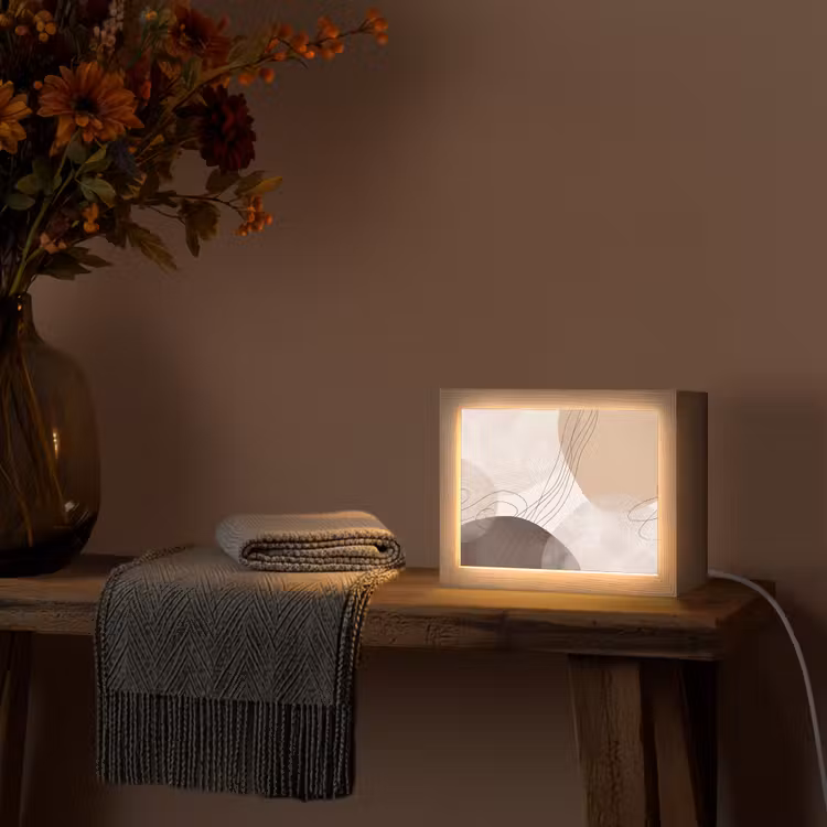 Lightbox - Wandlamp - Abstractie - Beige - Modern — 5