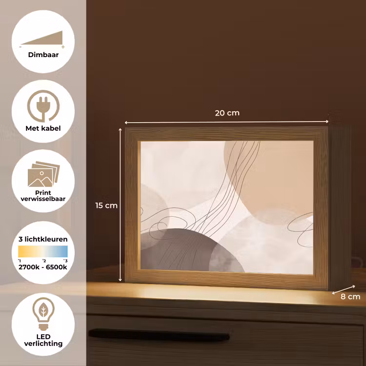 Lightbox - Wandlamp - Abstractie - Beige - Modern — 9
