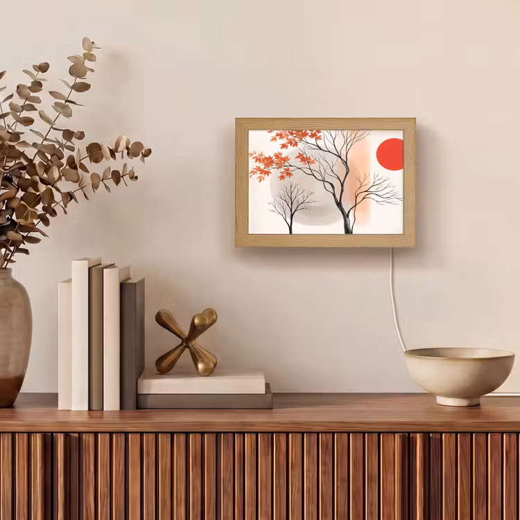 Lightbox - Wandlamp - Boom - Rood - Abstract — 4