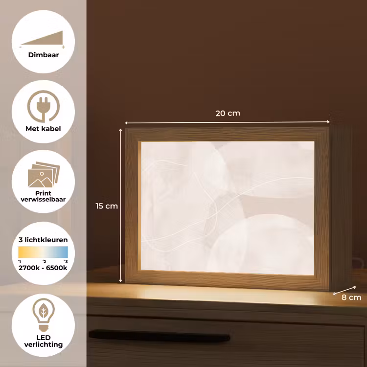 Lightbox - Wandlamp - Kunst - Lijnen - Modern — 9