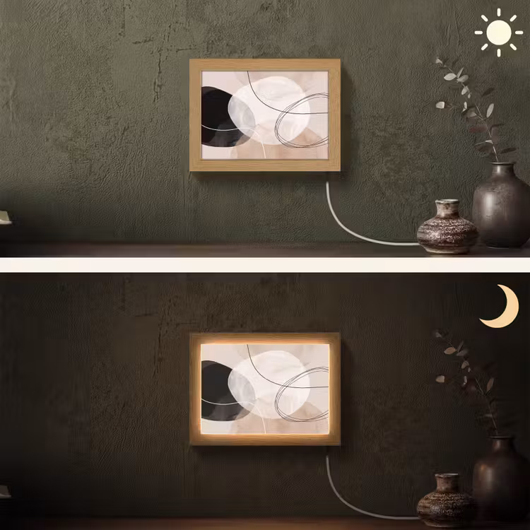 Lightbox - Wandlamp - Lijnen - Golvend - Kunst — 3