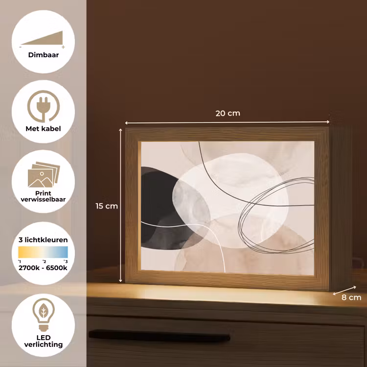 Lightbox - Wandlamp - Lijnen - Golvend - Kunst — 9