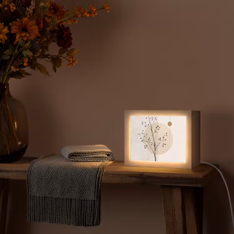 Lightbox - Wandlamp - Plant - Abstract - Beige — 5