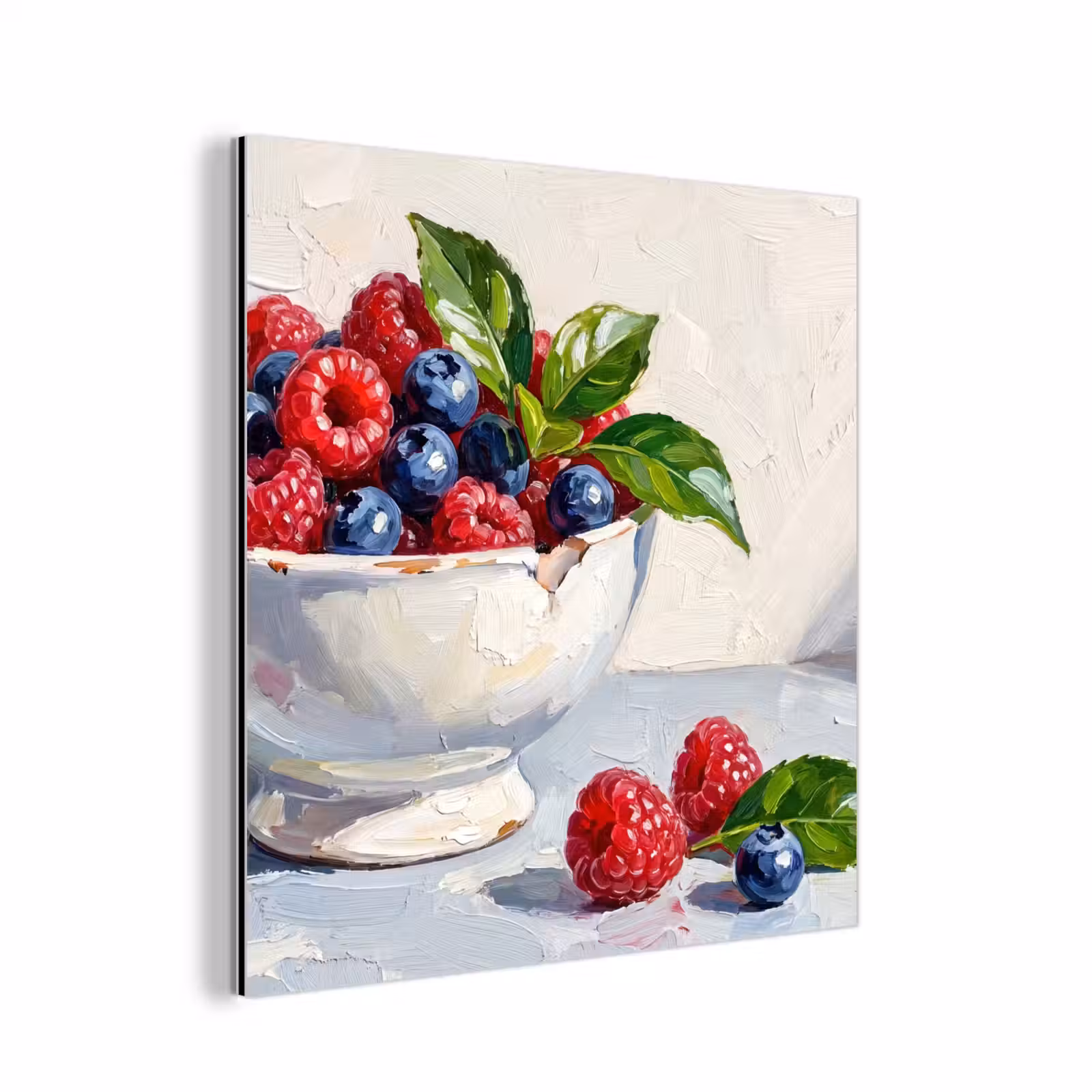 Aluminium schilderij - Bessen - Kom - Eten — 1