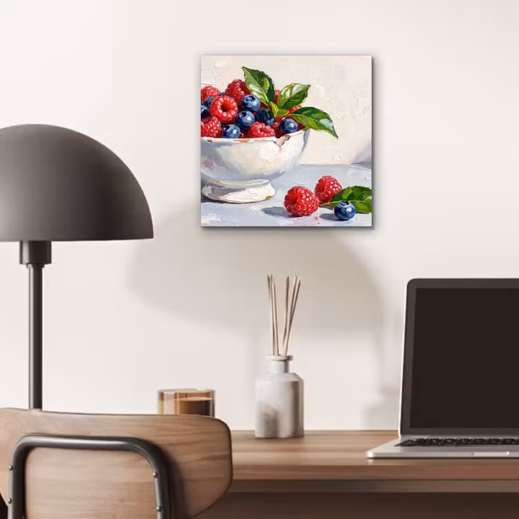 Aluminium schilderij - Bessen - Kom - Eten — 6