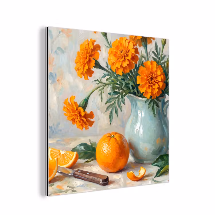Aluminium schilderij - Eten - Oranje - Kunst — 1