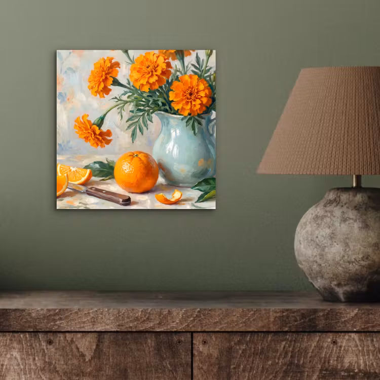 Aluminium schilderij - Eten - Oranje - Kunst — 3