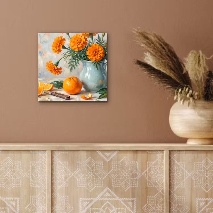 Aluminium schilderij - Eten - Oranje - Kunst — 5