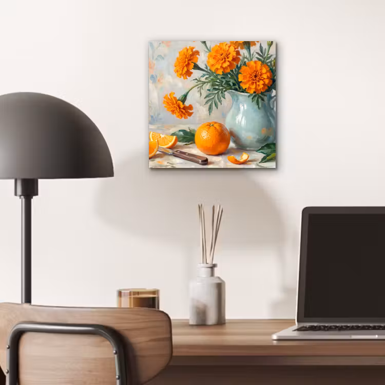 Aluminium schilderij - Eten - Oranje - Kunst — 6
