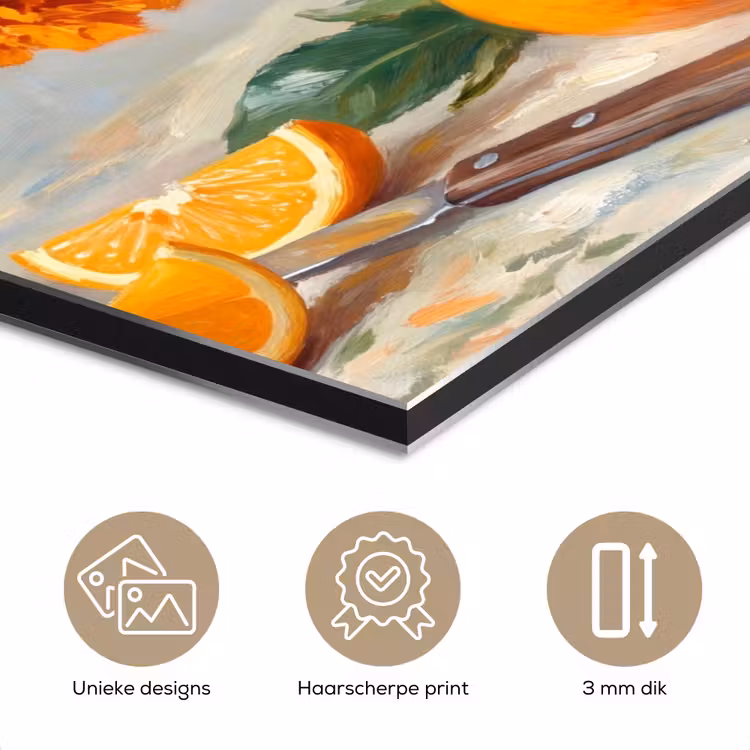Aluminium schilderij - Eten - Oranje - Kunst — 7