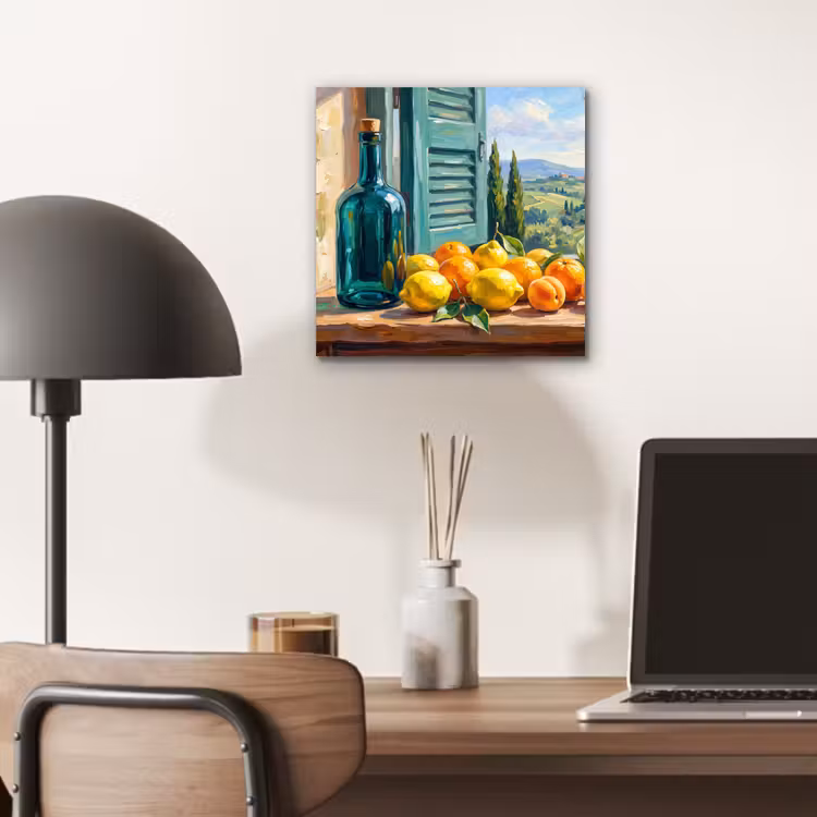 Aluminium schilderij - Fles - Fruit - Stilleven — 6