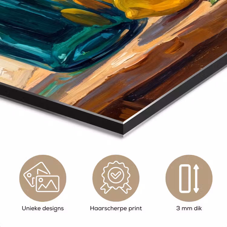 Aluminium schilderij - Fles - Fruit - Stilleven — 7