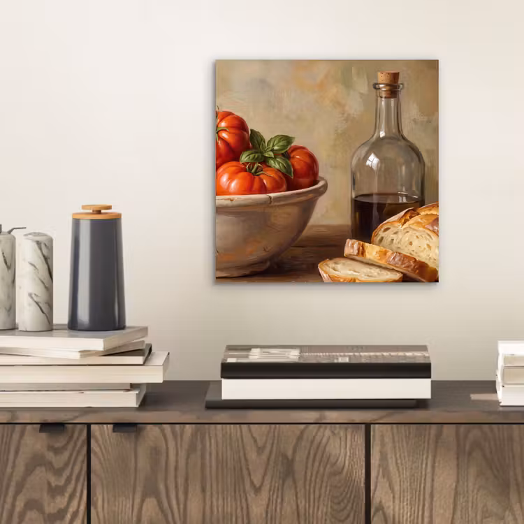 Aluminium schilderij - Tomaten - Kom - Eten — 2