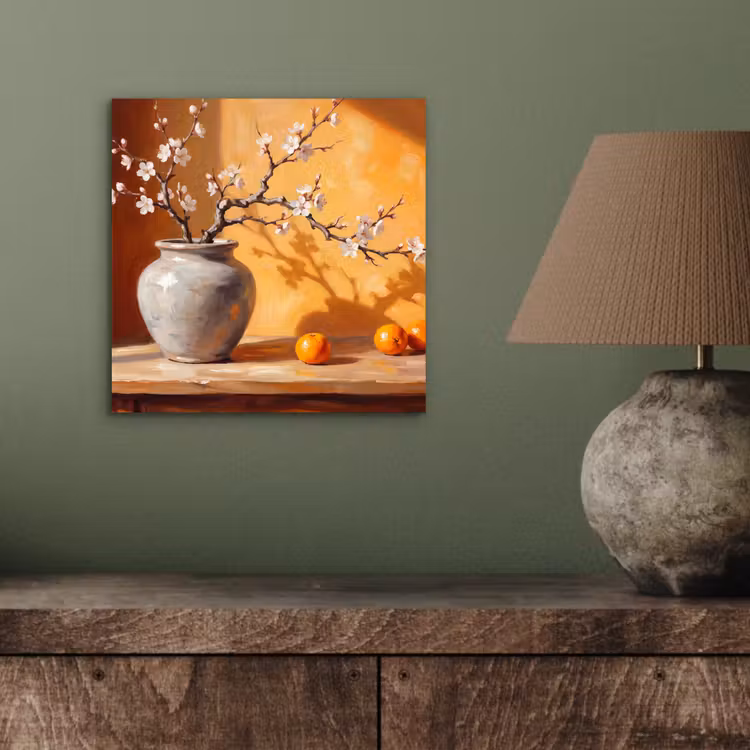Aluminium schilderij - Witte bloemen - Stilleven — 3