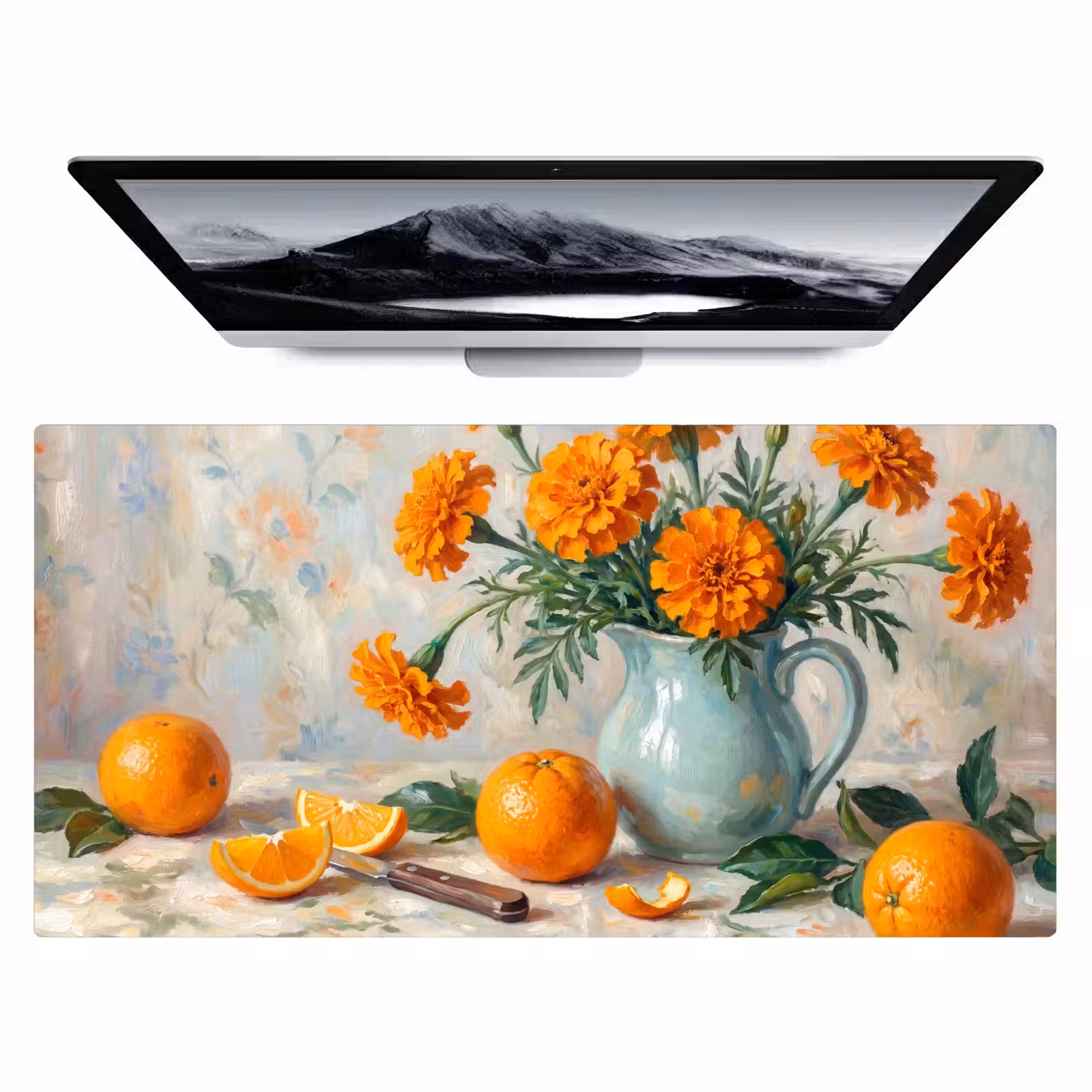 Bureau onderlegger - Eten - Oranje - Kunst — 1