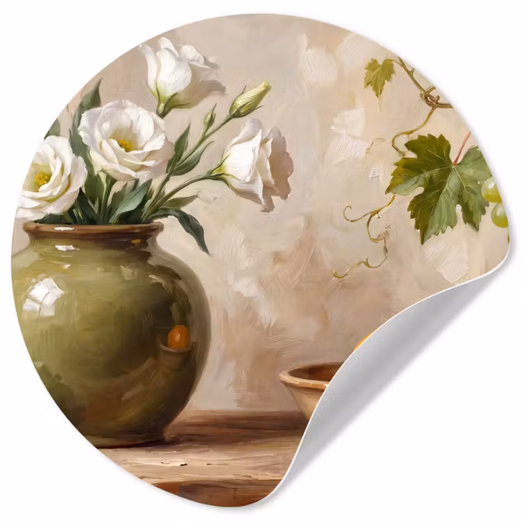 Behangcirkel - Bloemen - Fruit - Stilleven — 1