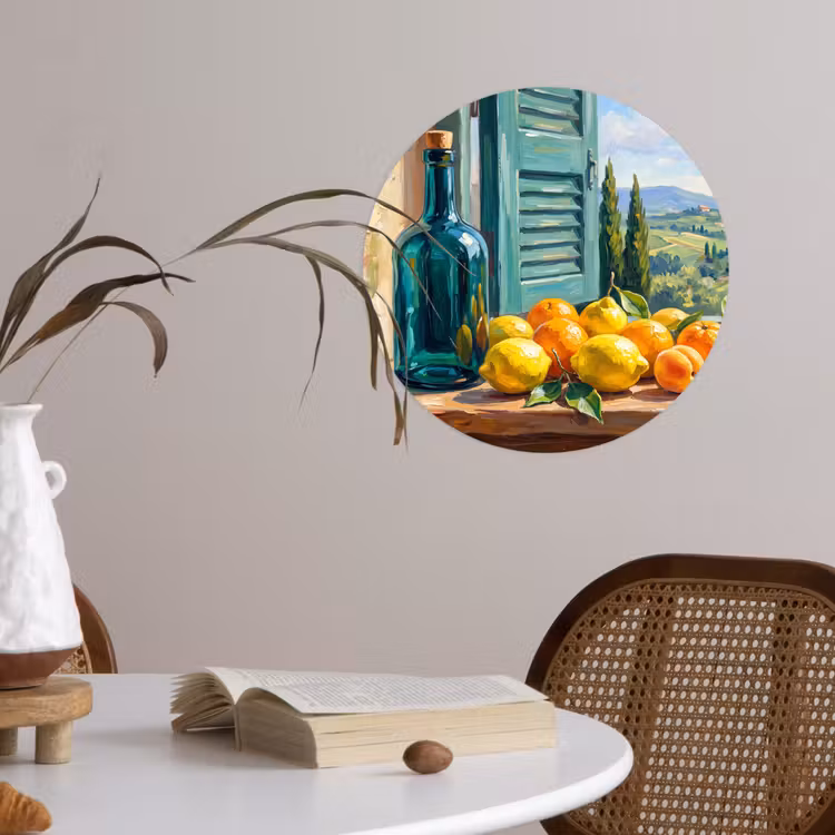 Behangcirkel - Fles - Fruit - Stilleven — 4