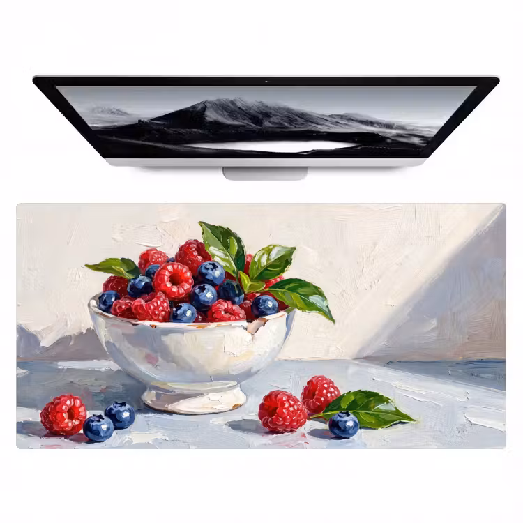 Bureau onderlegger - Bessen - Kom - Eten — 1