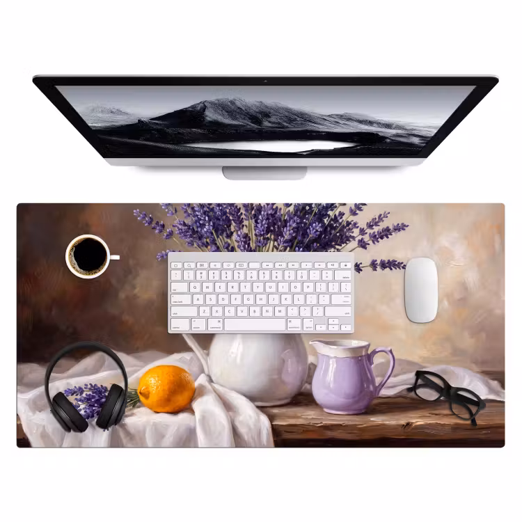 Bureau onderlegger - Bloemen - Stilleven - Paars — 4
