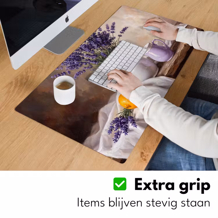 Bureau onderlegger - Bloemen - Stilleven - Paars — 6
