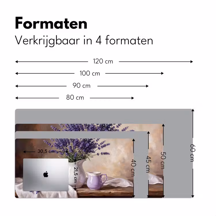 Bureau onderlegger - Bloemen - Stilleven - Paars — 8