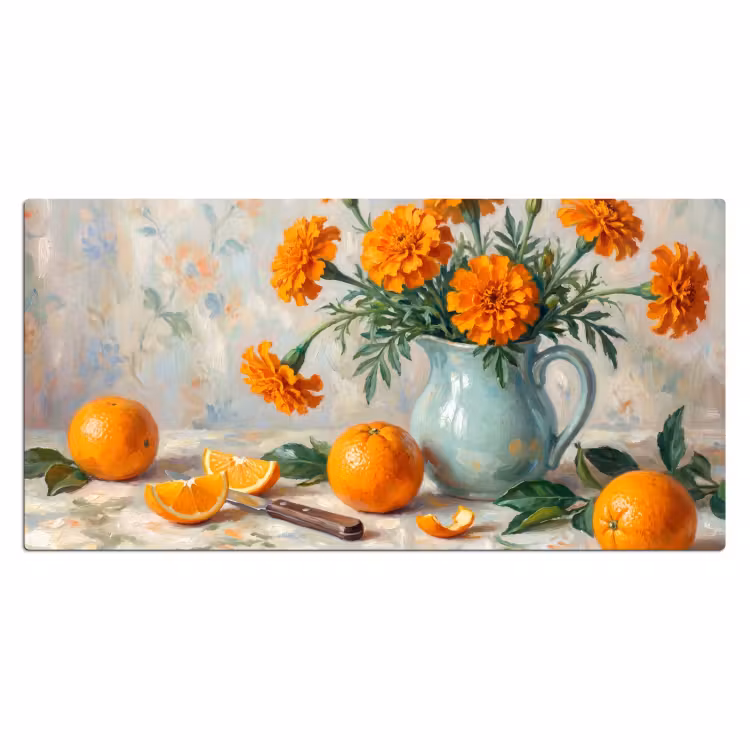 Bureau onderlegger - Eten - Oranje - Kunst — 2
