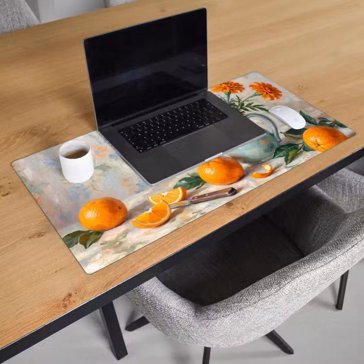 Bureau onderlegger - Eten - Oranje - Kunst — 3