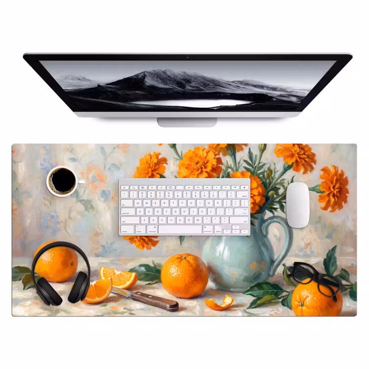 Bureau onderlegger - Eten - Oranje - Kunst — 4