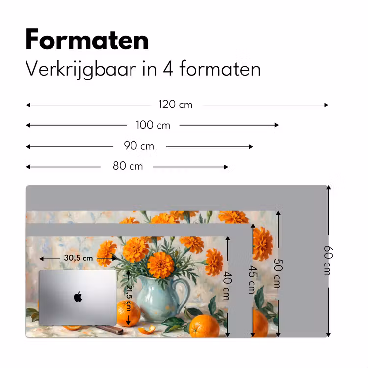 Bureau onderlegger - Eten - Oranje - Kunst — 8