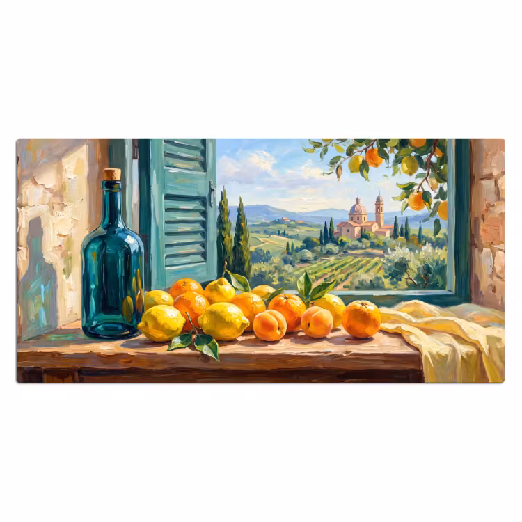 Bureau onderlegger - Fles - Fruit - Stilleven — 2