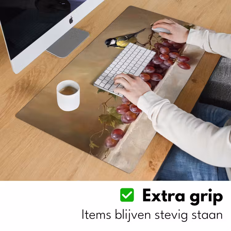 Bureau onderlegger - Vogel - Druiven - Stilleven — 6