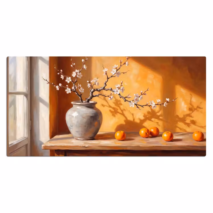 Bureau onderlegger - Witte bloemen - Stilleven — 2