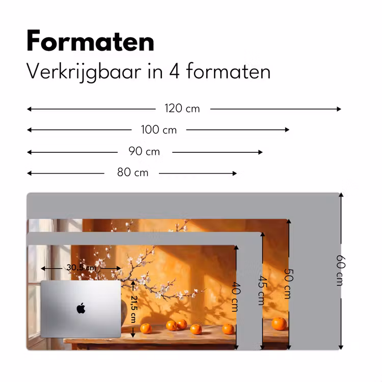 Bureau onderlegger - Witte bloemen - Stilleven — 8