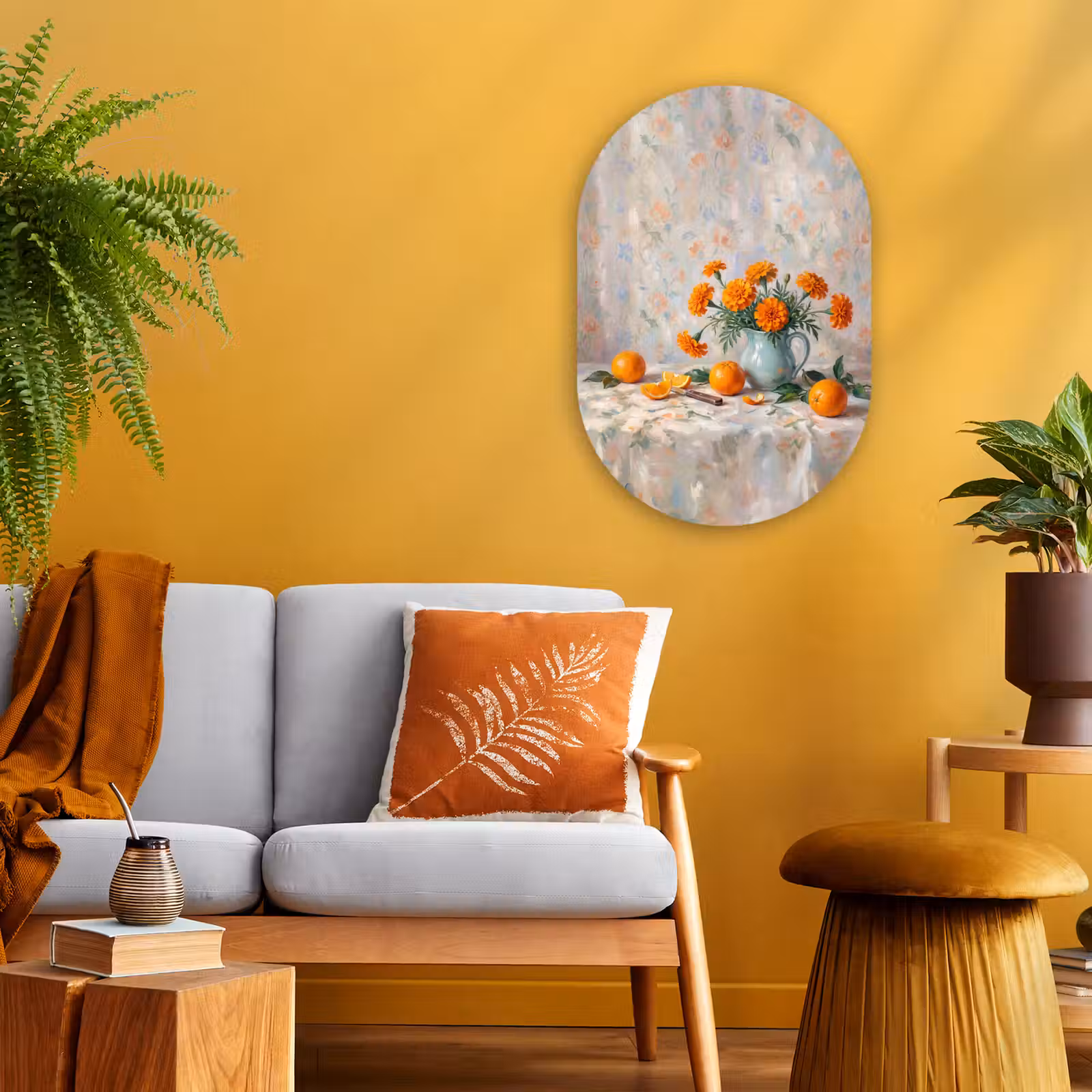 Muurovaal - Kunststof - Eten - Oranje - Kunst — 1