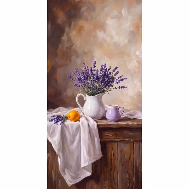 Behang - Bloemen - Stilleven - Paars — 2