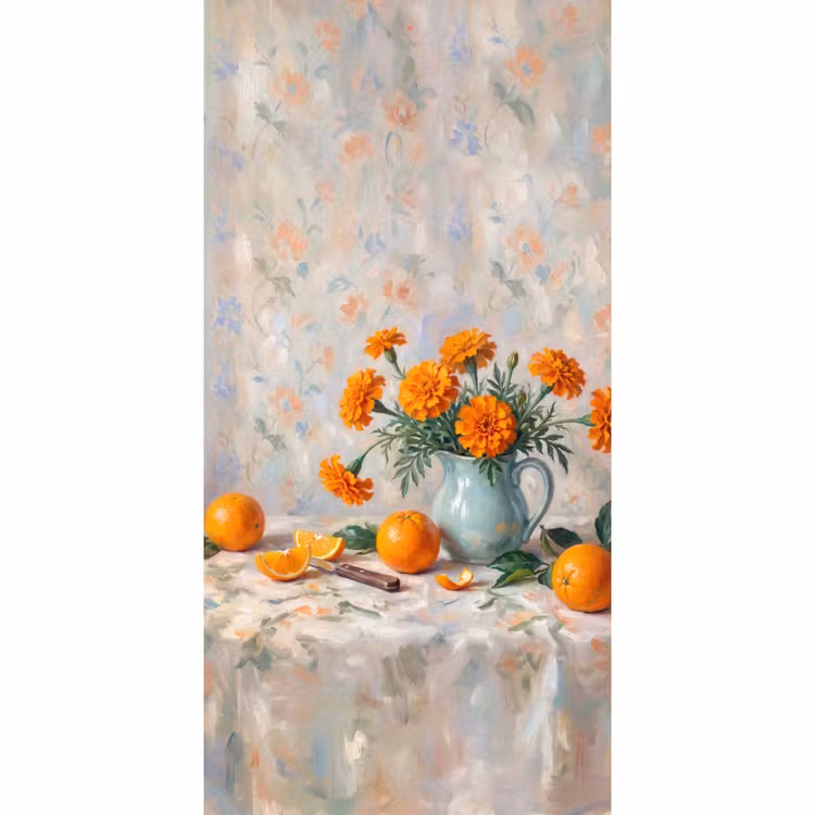 Behang - Eten - Oranje - Kunst — 2
