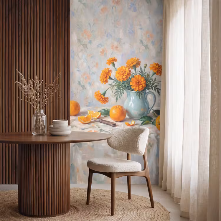 Behang - Eten - Oranje - Kunst — 4