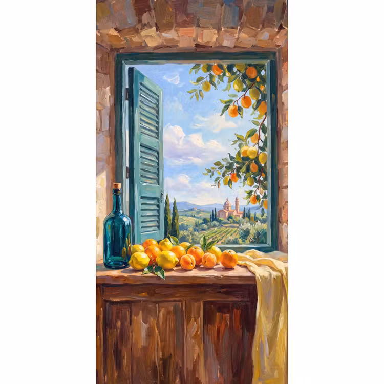 Behang - Fles - Fruit - Stilleven — 2
